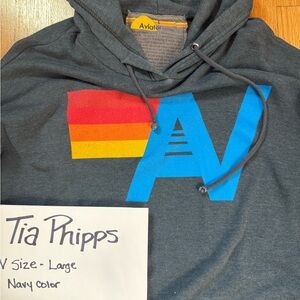 Aviator Nation Navy Hoodie with Blue and Red Logo